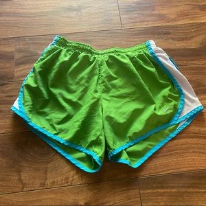 Green and Blue Nike Shorts